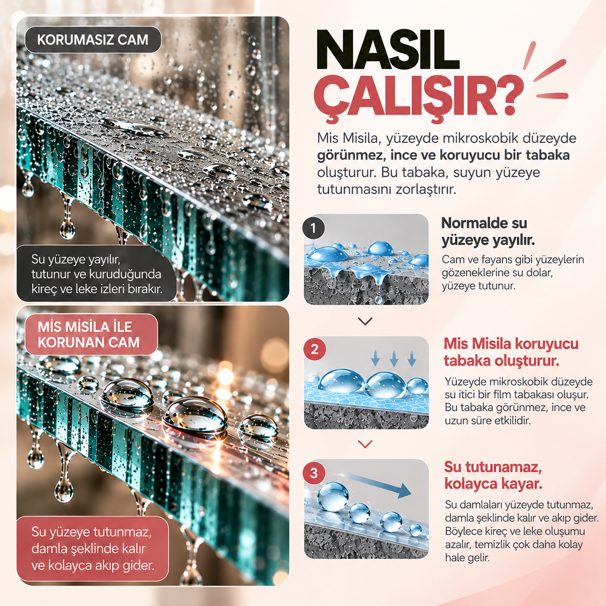 Mis Misila Su İtici - Kireç ve Su Lekesi Önleyici