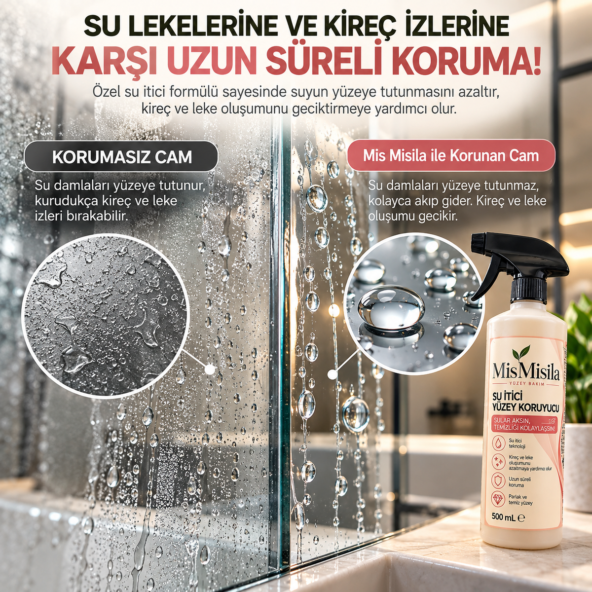 Mis Misila Su İtici - Kireç ve Su Lekesi Önleyici